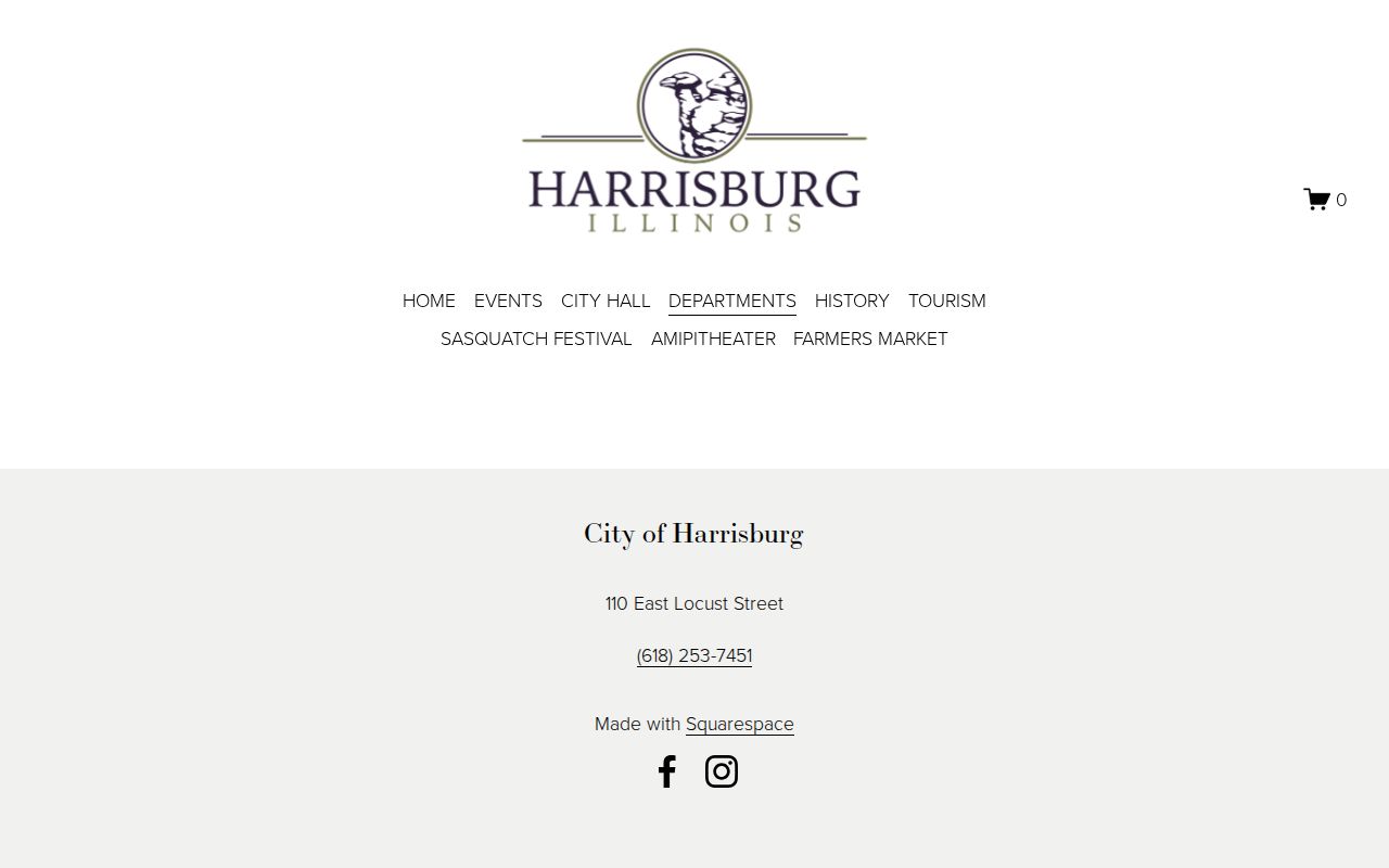 Harrisburg Illinois Police Department official contact page for Saline County arrest records